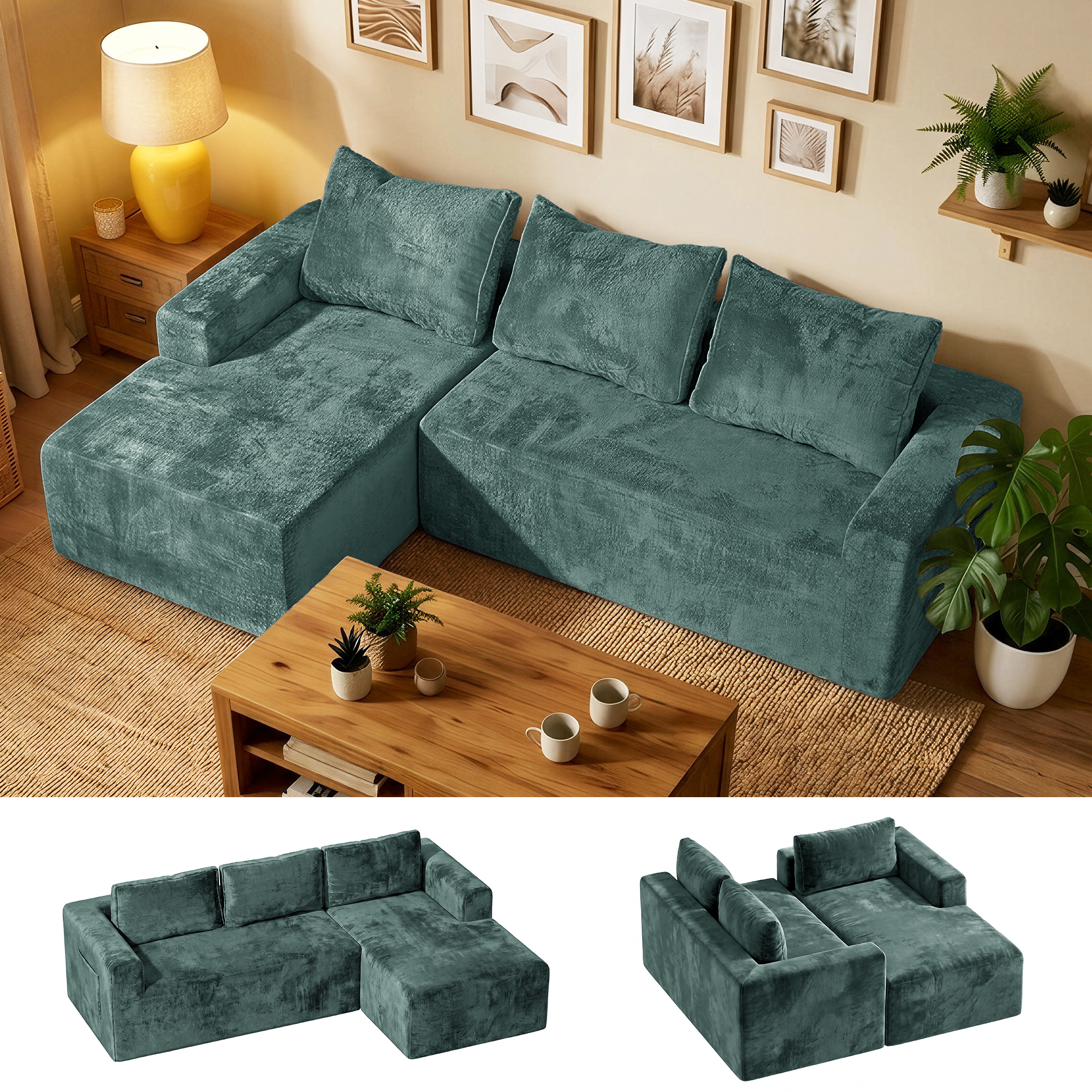 XXSF0AZL03BUSA7-沙发-小尺寸压缩-L形压缩沙发细条灯芯绒-A2-V1